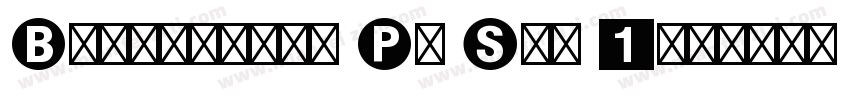 Bundesbahn Pi Std 1字体转换